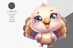 Turkey clipart, Animals clipart, Watercolor clipart Product Image 1