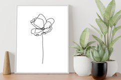 Floral Line Art Digital Print Frame not include Product Image 1