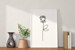 Floral Line Art Digital Print Frame not include Product Image 1