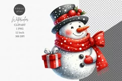 Snowman clipart, Christmas clipart, Winter clipart Product Image 1