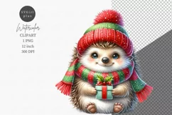 Hedgehog clipart, Watercolor clipart, Animals clipart Product Image 1