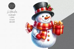 Snowman clipart, Christmas clipart, Winter clipart Product Image 1