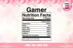 Gamer Nutrition Facts Product Image 1