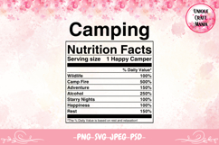 Camping Nutrition Facts Product Image 1