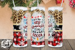 Christmas Leopard Png Tumbler Wrap Funny Cocoa Quotes PNG Product Image 2