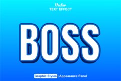 boss text effect with blue color Product Image 1