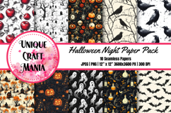 Halloween Night Paper Pack, Digital Paper Pack, Halloween Product Image 1