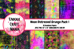 Neon Distressed Grunge Seamless Pattern Product Image 1