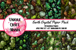 Earth Crystal Paper Pack, Digital Paper Pack, Nature Product Image 1