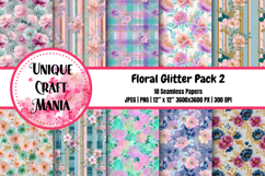 Floral Glitter Seamless Pattern Product Image 1