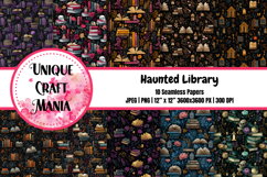 Haunted Library Seamless Pattern Product Image 1