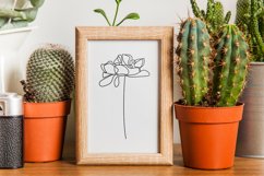 Floral Line Art Digital Print Frame not include Product Image 1