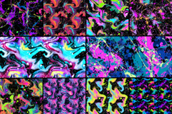 Neon Paint Swirls Seamless Pattern Product Image 2
