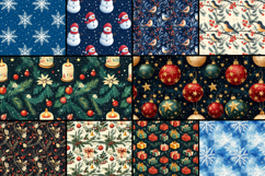 Christmas Morning Paper Pack, Digital Paper Pack, Winter Product Image 2