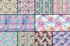 Floral Glitter Seamless Pattern Product Image 2