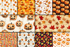 Pumpkin Patch Paper Pack, Digital Paper Pack, Pumpkins Product Image 2