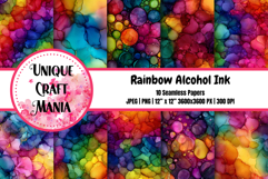 Rainbow Alcohol Ink Glitter Seamless Pattern Product Image 1