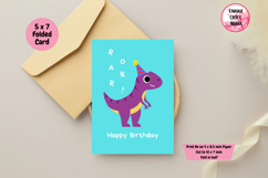 Dinosaur Birthday Card Product Image 1