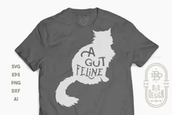 SVG Cut File , A GUT FELINE, EPS, DXF, PNG, Ai Product Image 2