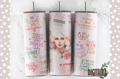 Black Girl Inspiration / Affirmations Skinny Tumbler WrapPNG Product Image 1