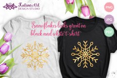 Snowflakes Sticker Bundle 15 Gold Christmas Winter Printable Product Image 8