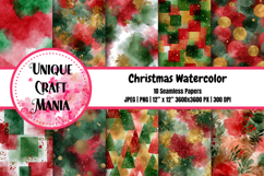 Christmas Watercolor Seamless Pattern Product Image 1