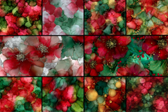 Christmas Alcohol Ink Seamless Pattern Product Image 2