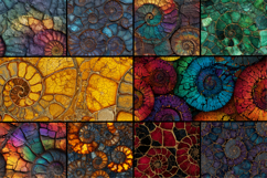 Ammonite Fossil Seamless Pattern Product Image 2