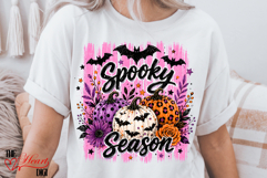 Preppy Spooky Season PNG, Preppy Flower Pumpkins Sublimation Product Image 3