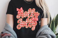 Holly Jolly Christmas PNG, Red Preppy Christmas Png Product Image 2