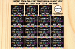 Last day of school chalkboard signs in 3 Sizes All grades Product Image 1