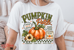 Retro Pumpkin Patch PNG, Trendy Fall Sublimation Design Product Image 3