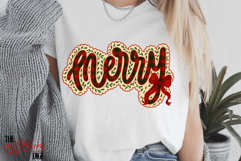 Merry Gingham PNG, Red Christmas Coquette Bow Sublimation Product Image 2