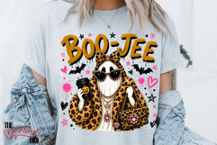 Boo-Jee Leopard Print Ghost PNG, Halloween Fall Ghost Sublim Product Image 3