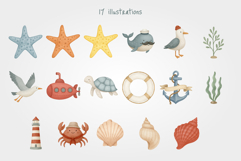 Marine Illustrations in Children’s Style 17 PNG Cliparts Product Image 2