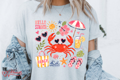 Crab Summer Time PNG, Summer Beach T-shirt Sublimation PNG Product Image 3