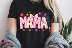 Coquette Preppy MAMA PNG, Pink Coquette Mama Writing PNG Product Image 3