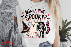 Wanna Play Spooky png, Halloween Sublimation, Kids Halloween Product Image 3