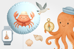Large set of cute sea illustrations Product Image 2