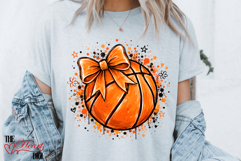 Coquette Basketball Ball Png, Basketball Game Day Png Product Image 3