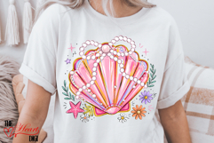 Seashell PNG, Girly Beach Sublimation Design, Coquette Shell Product Image 3