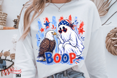 Boop Eagle Png, Funny Patriotic Ghost Shirt Design Product Image 3