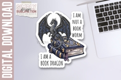 Book Dragon Sticker Png Product Image 1