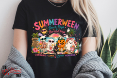 Retro Summerween PNG, Halloween Beach Days Shirt Design Product Image 3
