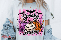 Preppy Spooky Season PNG, Preppy Flower Pumpkins Sublimation Product Image 2