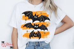 Halloween Bats Stripes PNG, Distressed Bat Shirt Design Product Image 3