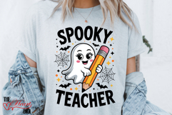 Spooky Teacher Halloween PNG, Cute Ghost Teacher PNG Product Image 2