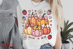 Fall Pumpkins PNG, Cute Strawberry Pumpkin PNG Product Image 3