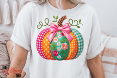 Pink Patchwork Pumpkin PNG, Preppy Pink Pumpkin Png Product Image 2