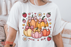 Fall Pumpkins PNG, Cute Strawberry Pumpkin PNG Product Image 4
